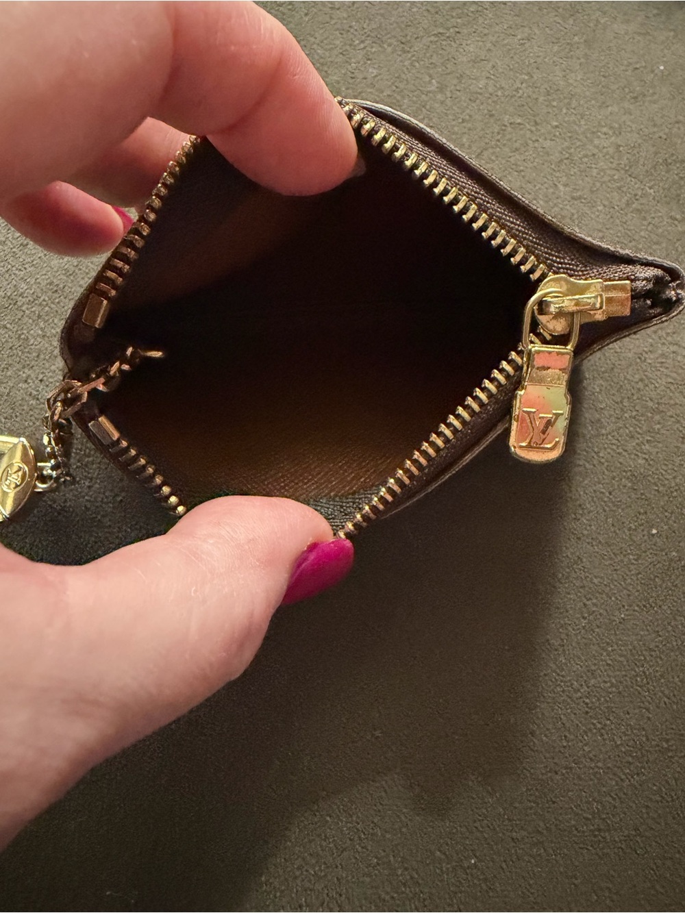 Louis Vuitton Monogram Canvas Key Pouch in Brown and Gold - Picture 3 of 6